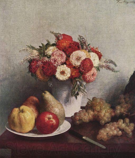 Henri Fantin-Latour Still Life with Flowers France oil painting art